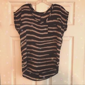 SOLD: Black Printed Blouse